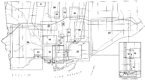 Click for larger map of Toronto